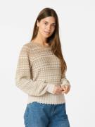 Neo Noir Dito Chevron Knit Blouse Kvinde Light Brown Sweaters Str 40 -...