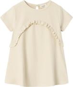 Lil' Atelier Nmfjolene SS Loose Sweat Dress LIL Str 98 - Bleached Sand...