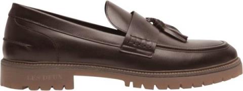 Les Deux Taylor Leather Tassel Loafer Mand Dark Brown Business Sko Str...