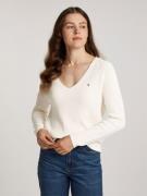 Tommy Hilfiger CO Cardi Stitch VNK LS Kvinde Ivory Petal Langærmede Bl...