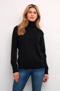 Cream Crvillea Knit Rollneck Kvinde Pitch Black Rullekraver Str L - ho...