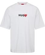 HUGO Dewdam Mand Hvid Kortærmede T-shirts Str L - hos Magasin