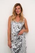 Cream Crsparkle Top Kvinde Silver Sequins Toppe Str S - hos Magasin