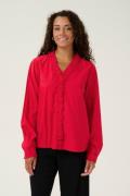 Cream Crgabi Blouse Kvinde Jester Red Langærmede Bluser Str 40 - hos M...