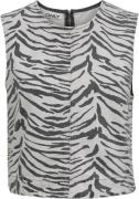 ONLY Onldorsi SL Zebra TOP DNM SIK Kvinde Light Grey Denim/zebra Toppe...