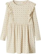 Lil' Atelier Nmfgago KNE LS Dress LIL Str 92 - Turtledove Toppe hos Ma...