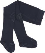 GoBabyGo Crawling Tights Organic Cotton L Str 6-12M - Navy Blue Strømp...