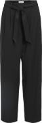 Object Objlisa MW Straight TIE Pant DIV Kvinde Black Bukser Med Lige B...