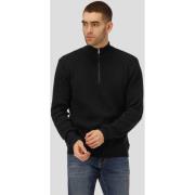 Clean Cut Copenhagen Mario Half Zip Mand Black Sweaters Str S - Bomuld...