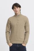 Casual Friday Cfkarl Halfzip Lambswool Knit Mand Silver Mink Sweaters ...