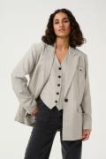 Kaffe Kakaysa Blazer Kvinde Grey Pinstripe Blazere Str 40 - hos Magasi...