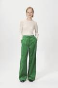 Nué Notes Russel Pants Kvinde 695 Bright Green Bukser Med Brede Ben St...