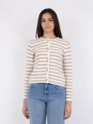 Neo Noir Limone Stripe Knit Jacket Kvinde Asand Cardigans Str 40 - hos...