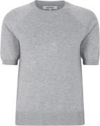 Soft Rebels Srmarla SS Oneck Knit Kvinde Light Grey Melange Kortærmet ...