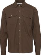 Casual Friday Cfanton LS Herringbone Weave Shirt Mand Major Brown Lang...