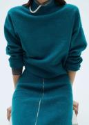 MANGO Perkins Neck Knitted Sweater Kvinde Green Sweaters Str M - hos M...