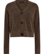 Sand 5066 Pre Skylar Kvinde Chocolate Brown Cardigans Str L - hos Maga...