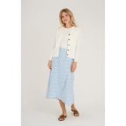 A-VIEW Rib Cardigan Kvinde White Langærmede Bluser Str XS - hos Magasi...