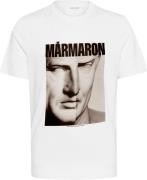 Wood Wood Wwbobby Marmaron Mand Bright White Kortærmede T-shirts Str L...