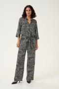 Kaffe Kapollie Jumpsuit Kvinde Black/turtledove Graphic Dot Buksedragt...