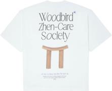 Woodbird Wbjuno Zhen Tee Kvinde White Kortærmede T-shirts Str L - hos ...