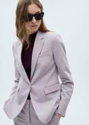 MANGO Fitted Suit Jacket Kvinde Lt-pastel Purple Blazere Str 40 - hos ...