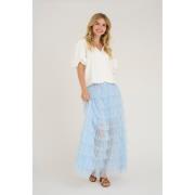 A-VIEW Miranda Skirt Kvinde Light Blue Maxi Nederdele Str 40 - hos Mag...