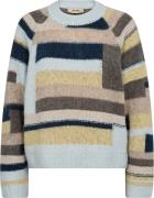 Mos Mosh Mmdaya Patch Knit Kvinde Skyway Sweaters Str L - hos Magasin