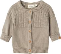 Lil' Atelier Nbmdajan LS Knit Card LIL Str 68 - Forest Fog Cardigans h...