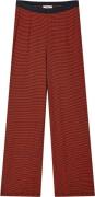 Mads Nørgaard - Copenhagen 2x2 Cotton Stripe Velon Pants Kvinde Rød Me...