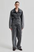 Second Female Columdore Denim Trousers Kvinde Denim Grey Wide Jeans St...