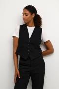 Kaffe Kasakura Waistcoat Kvinde Black Deep Veste Str 40 - hos Magasin