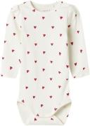 Name It Nbfdheart LS Body Str 80 - Cloud Dancer Langærmede Bodies hos ...