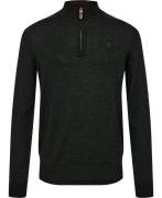 Morris Stockholm Merino John Zip Mand Olive Sweaters Str Large Merino ...