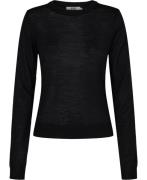 Magasin Cally 2 100% Merino Wool Black Kvinde Black Sweaters Str L Mer...