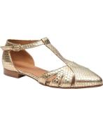 Billi Bi Sko A8405 Kvinde Gold Berlino Snake 03 Flade Sandaler Str 36 ...