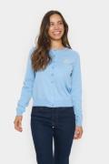 Saint Tropez Valentinasz Cardigan Kvinde Airy Blue Cardigans Regular F...