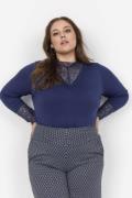 Wasabiconcept Curvy Wastella 8 Bluse Navy blå Kvinde 6799 Navy Blå Lan...