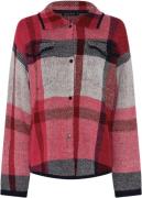 Micha Cardigan_ Check Knit Kvinde Pink/sand Cardigans Str L - hos Maga...