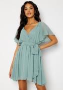 Goddiva Flutter Skater Dress Dark green XS (UK8)