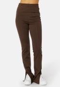 BUBBLEROOM Sofi slit trousers Dark brown M