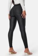 Happy Holly High Waist Push-Up Coated Treggings Black 44S