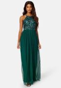 AngelEye High Neck Sequin Maxi Dress Emerald XS (UK8)
