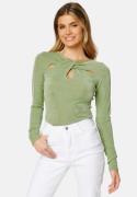 BUBBLEROOM Stefany cut out top Green XL