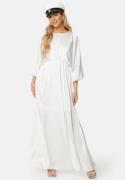 Bubbleroom Occasion Khrista Satin Maxi Dress Offwhite XL