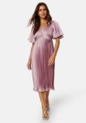 Bubbleroom Occasion Juliet Pleated Dress Dark dusty pink 32