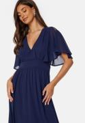 Bubbleroom Occasion Butterfly Sleeve Midi Dress Navy 48