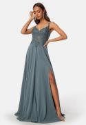 Christian Koehlert Chiffon Rhinestone Evening Dress Moonlight Jade 34