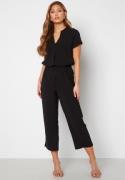 BUBBLEROOM Matilde Smock Waist Ankle Trousers Black S