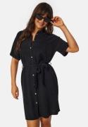 Pieces Pcvinsty Linen Shirt Dress Black XS